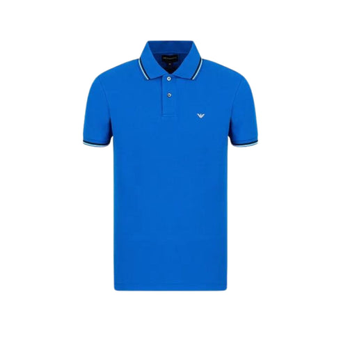Emporio Armani Polo Polo Uomo con bordino in contrasto Blu aperto P24-EMPORIO ARMANI8N1FB41JPTZ-0905-S - Francavilla Moda